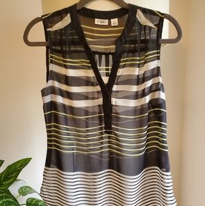 🏷CATO  Sheer black button top